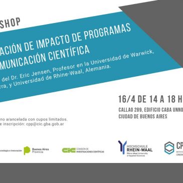 Workshop – Evaluación de impacto de programas de comunicación científica”